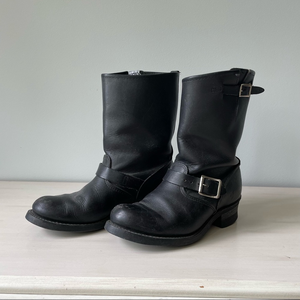 Frye Leather Biker Boots